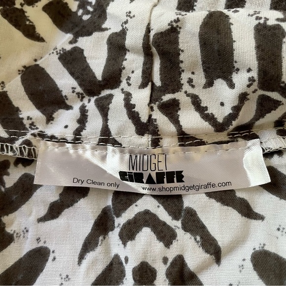 Midget Giraffe Patterned One Size Cotton Non-Stretch Kimono Duster Wide Sleeve - Picture 7 of 8